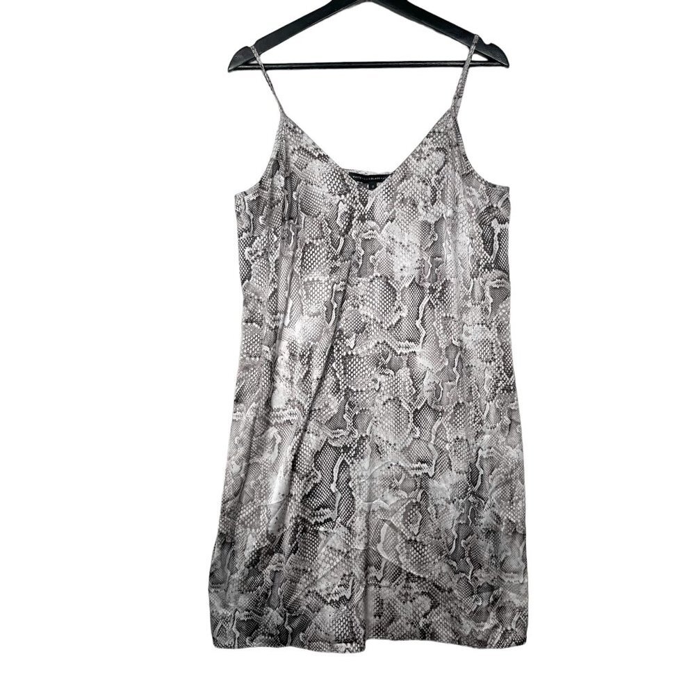 White House Black Market Python‎ satin slip dress sz 12